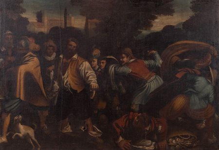 Maestro del XVII secolo (Da incisione di Francesco Villamena). “Baruffa di...