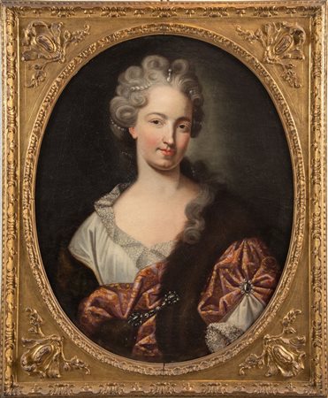NICOLAS DE LARGILLIERE (1656 - 1746), attr. "Nobildonna". Olio su tela. Cm...