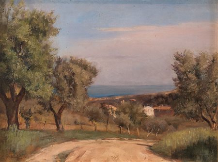 NINO BERTOCCHI (Bologna 1900 - 1956) “Paesaggio”, 1925.
