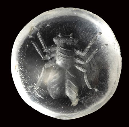 A roman rock crystal intaglio. Fly. <br><br>1st - 2nd century A.D.