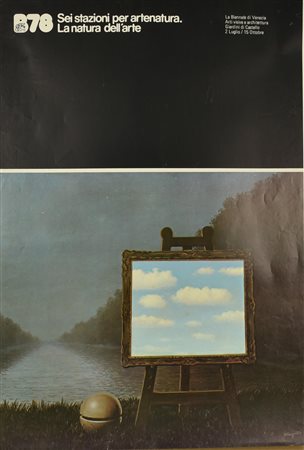 MAGRITTE LA NATURA DELL'ARTE manifesto, 97x68 cm Realizzato dalla biennale di...