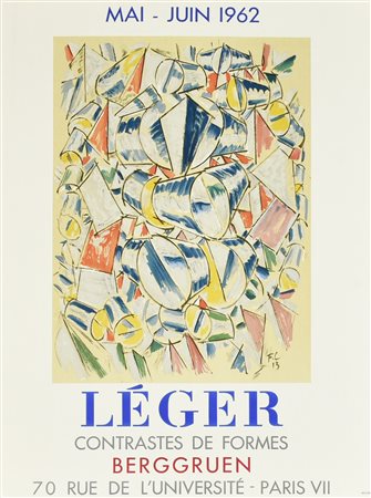 FERNAND LEGER CONTRASTES DE FORMES manifesto, 60x45,5 cm Realizzato da...