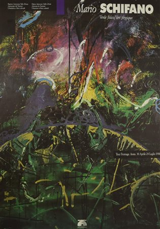 MARIO SCHIFANO manifesto, 92x64 cm Realizzato dalla Regione Autonoma Valle...