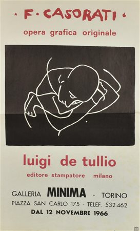 FELICE CASORATI OPERA GRAFICA ORIGINALE manifesto, 87x52 cm realizzato da...