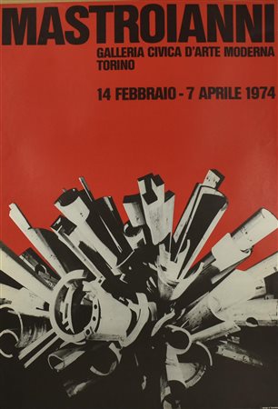 MASTROIANNI manifesto, 97x68 cm Realizzato dalla Galleria D'arte Moderna di...