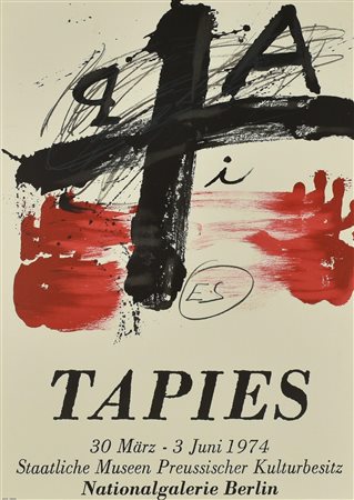 BERNAND TAPIES manifesto, 71x51 cm Realizzato dalla Nationalgalerie Berlin...