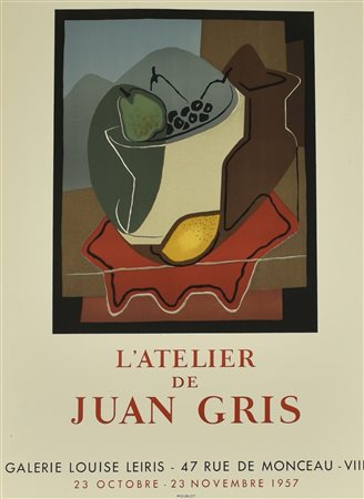 JUAN GRIS - L'ATELIER DE JUAN GRIS manifesto, 64x47 cm Reliazzato dall...