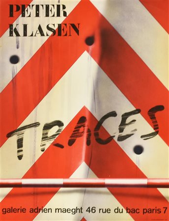 PETER KLASEN manifesto, cm 70x52 per la mostra Peter Klasen tenutasi alla...