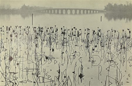 RENE BURRI - WINTERLICHE LOTUS IN PEKING manifesto, 80x54 cm