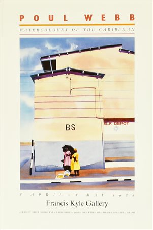 POUL WEBB manifesto, 60x42 cm per la mostra Poul Webb tenutasi alla Francis...