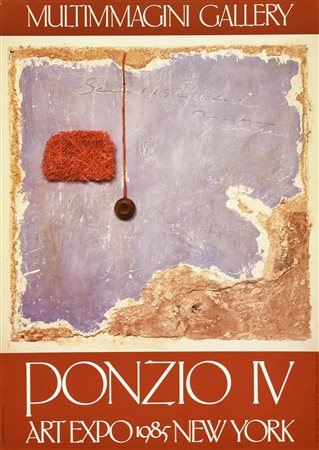PONZIO IV manifesto, 70x50 cm per la mostra Ponzio IV tenutasi all' Art Expo...