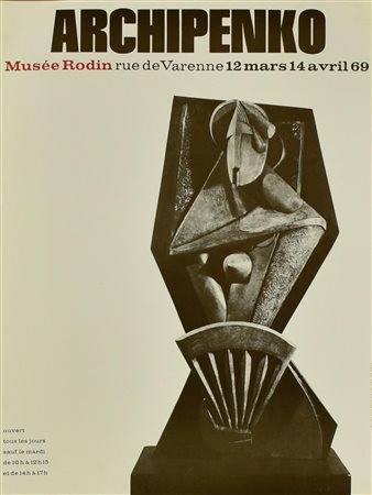 ARCHIPENKO manifesto, 59x45 cm realizzato da Musee Rodin per la mostra...