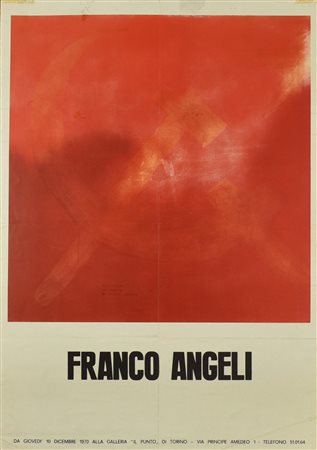 FRANCO ANGELI manifesto, 70x50 cm realizzato dalla galleria Il Punto di...