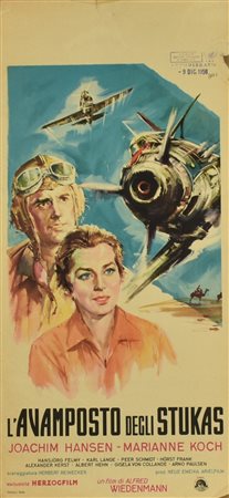 L'AVAMPOSTO DEGLI STUKAS manifesto cinematografico, 70x35 cm Realizzato da...