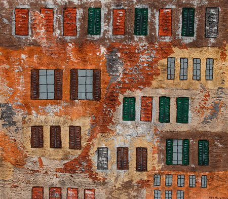 ERNESTO RICOTTI  - Il muro rosso, 1990