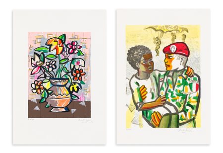 IBRAHIM KODRA (1918-2006) - Lotto unico composto da 2 opere grafiche
