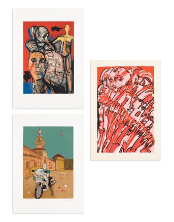 AUTORI VARI (GIOVAGNOLI, BRINDISI, MELLONE) -Lotto unico di 3 opere grafiche: