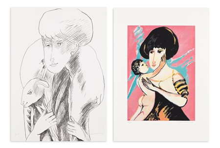 REMO BRINDISI (1918-1996) - Lotto unico di 2 opere grafiche: