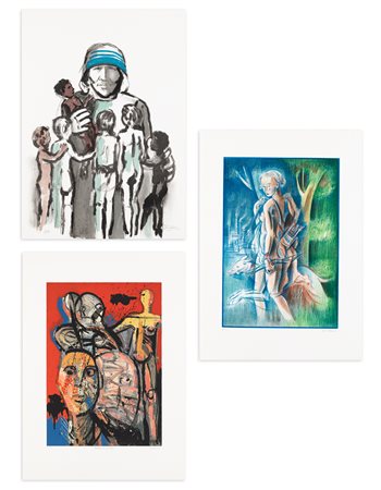 AUTORI VARI (KODRA, MELLONE, DI MAULO) - Lotto unico composto da 3 opere grafiche