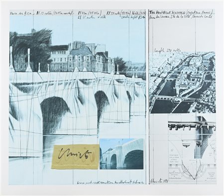 Christo, Christo THE PONT NEUF WRAPPED - PROJECT FOR PARIS, 1985