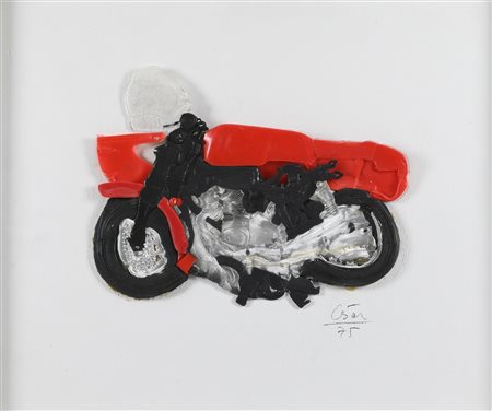 César (Baldaccini César), César (Baldaccini César) Compressed motorcycle, 1975