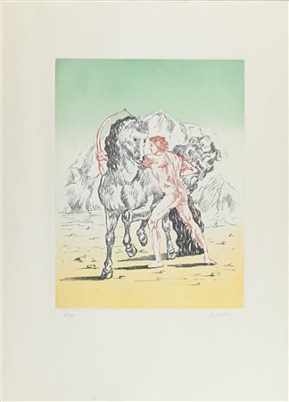 Giorgio De Chirico, Giorgio De Chirico Arciere con cavallo, 1972