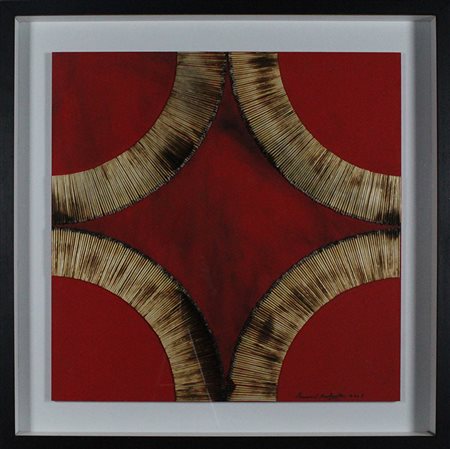 BERNARD AUBERTIN, "Dessin de Feu sur table rouge", 2008