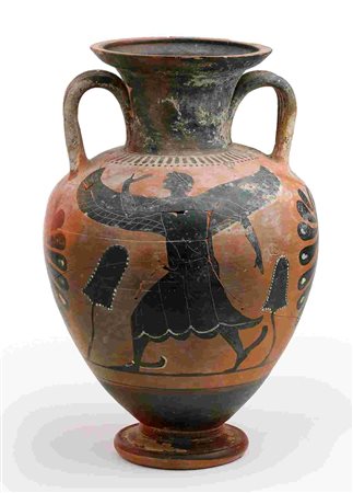 ETRUSCAN BLACK-FIGURE AMPHORA After the Micali Painter, ca. 500 BC height cm...