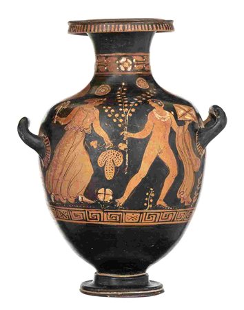 APULIAN RED-FIGURE HYDRIA Near to the Snub-Nose Painter, ca. 360 - 340 BC...