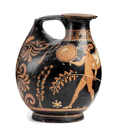 APULIAN RED-FIGURE ASKOS Belonging to the Trieste-Askoi Group, ca. 340 - 320...
