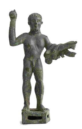 ITALIC BRONZE STATUETTE OF HERAKLES 5th - 4th centuries BC height cm 16 The...