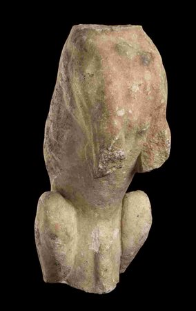 ROMAN MARBLE HOUND 1st - 2nd centuries AD height cm 42,5, cm 47 with Iron...