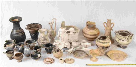COLLECTION OF SOUTH ITALIAN POTTERY 5th - 4th centuries BC Provenance....
