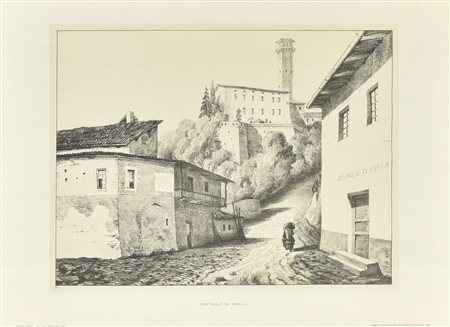 CASTELLO DI BIELLA stampa su carta Fabriano, cm 50x65 Editore Sandro Maria Rosso