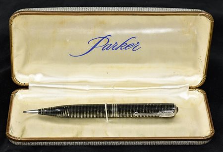 PORTAMINE portamine Parker in celluloide rigata completa di astuccio...