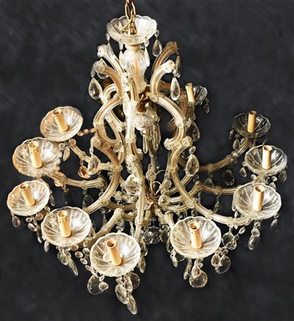 LAMPADARIO MARIA TERESA Lampadario a 13 luci con gocce h. 100 cm, d. 90 cm...