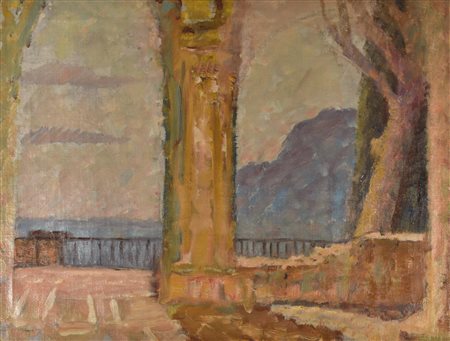 Enrico Allimandi LE QUATTRO STAGIONI olio su tela, cm 47x60 eseguito nel1923...