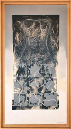 Noriaki Takahashi MEMORIA DI UN VIAGGIO olio e tecnica mista su carta, cm...