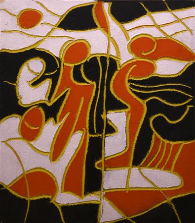 Silvano Spessot SENZA TITOLO tecnica mista su tavola, 60x50 cm sul retro:...