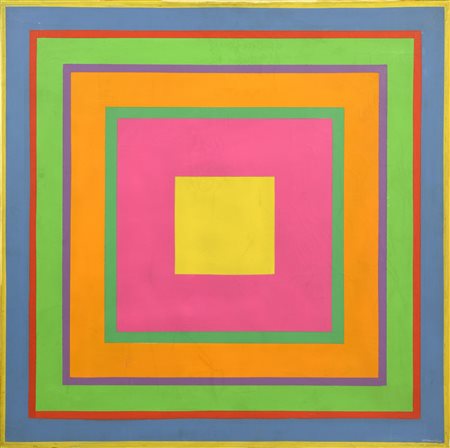 Jorrit Tornquist SENZA TITOLO acrilico su tela, cm 82x82 firma e data sul...