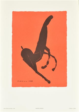 Marino Marini CHEVAL stampa su carta (d'apres), cm 50x35 firma e data