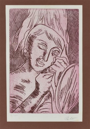 Mario Carletti BALLERINA incisione su carta, cm 50x35 (lastra cm 32x21); es....
