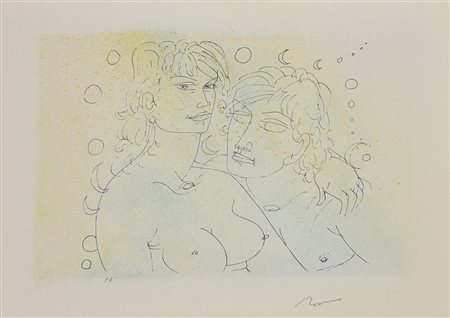 Tono Zancanaro FIGURE litografia, cm 37x57, su foglio cm 50x70; es. PA