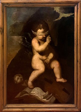 Carlo Cignani (cerchia di) (Italian 1628-1719)  - Allegoria della musica e della poesia,  XVII / XVIII  secolo