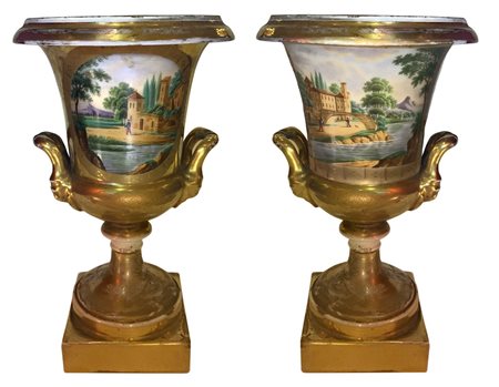 Coppia di vasi a cratere Impero, Francia, First half of °e 19°  secolo