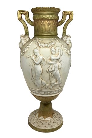 Vaso in porcellana con raffigurazione in stile pompeiane , XVIII  secolo