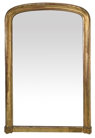 Specchiera con cornice in legno dorato a foglia, 19°  secolo