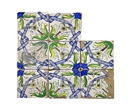 N.78 Piastrelle in maiolica di Caltagirone  , XIX  secolo
