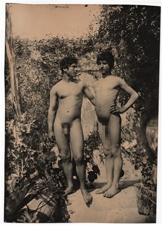 Wilhelm Von Gloeden (Wismar   1856-Taormina  1931)  - Nudo di due ragazzi