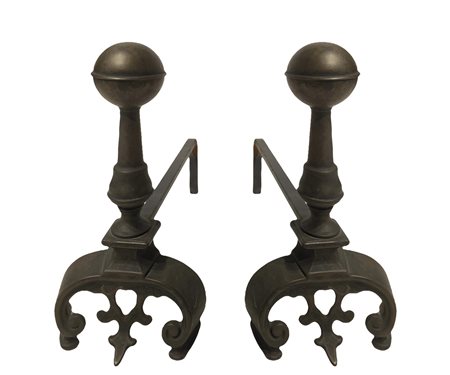 Alari per camino, 19°  secolo